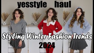 STYLING WINTER FASHION TRENDS yesstyle try on haul [upl. by Teddy435]