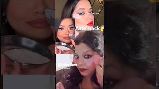 OmG ye aate wala hack try Kiya kya 😱😱hack duet makeuptricks makeuphacks subscribe shortsfeed [upl. by Brunk]