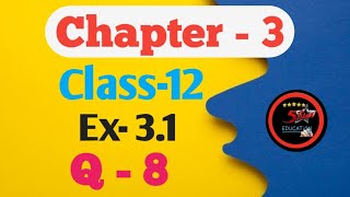 class 12th Ex 31 Q8 Math  chapter 3 matrix solution matrix maths class12education video [upl. by Atirb]