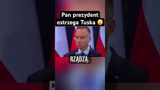 Prezydent twardo do Tuska  brawo duda polityka polskapolityka viral [upl. by Sidoma]