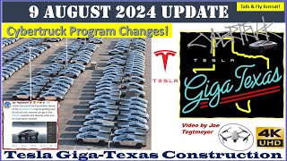 100s of Cybertrucks S Tunnels amp Roofing E Concrete amp Rebar 9 Aug 2024 Giga Texas Update 0735AM [upl. by Aitropal959]