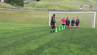 Movimento e controllo di palla nel calcio Eranio conduce una esercitazione al Milan Camp di Cortina [upl. by Torre]