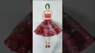 Lets create skirt with tissue paper😍❤❤ fashion fashionstyle art viralvideo shorts [upl. by Belloir]