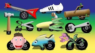 Strange Vehicles 2  Funny Cycles Cars Trucks Vehicles Video For Kids [upl. by Ativak409]