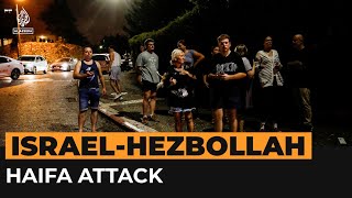 Hezbollah rocket attack on Haifa  Al Jazeera Newsfeed [upl. by Philbo]