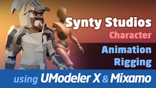 Synty Studios Character Animation Demo using UModeler X and Mixamo [upl. by Hafeenah249]