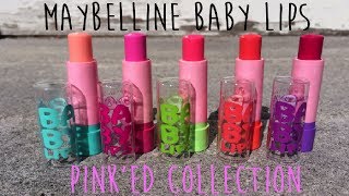 NEW Maybelline Baby Lips Pinked collection LIMITED EDITION [upl. by Annaeel341]