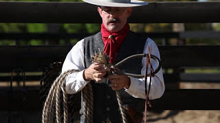 How to Tie the Mecate to the Hackamore or Bosal with Jeff Sanders [upl. by Ardelis]