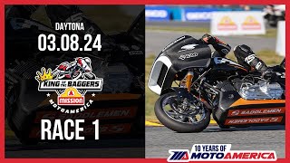 Mission King of the Baggers Race 1 at Daytona 2024  FULL RACE  MotoAmerica [upl. by Ruddy]