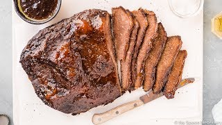 Slow Cooker Apricot Bourbon Beef Brisket  No Spoon Necessary [upl. by Pantheas559]