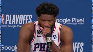 Joel Embiid talks Game 7 loss FULL Postgame Interview 🎤 [upl. by Griff]