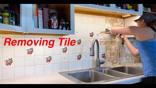 How to Remove BackSplash Tile [upl. by Ayojal]