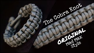 HOW TO MAKE A MAD MAX STYLE ORIGINAL PARACORD BRACELET SOLOMON COBRA KNOT SURVIVAL BRACELET DIY [upl. by Hazaki752]