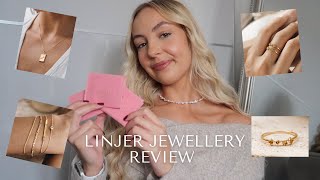 Linjer Jewellery Review amp Tryon Haul  Minimalistic amp Sustainable Gold Vermeil pieces♡💍 [upl. by Refenej]