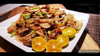 How to cook Pansit Bihon Guisado  Simple way Cornstarch sticks noodles [upl. by Ebbarta]