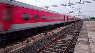 12956 JaipurMumbai Superfast Express skipping Jhalawar Road at 130 kmph [upl. by Htaek]