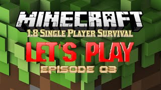 Minecraft 18 Single Player Survival  Episode 3 Simple Farm [upl. by Grosmark657]