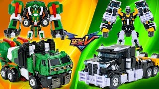 Tobot V Integration Million Push BigTrail Power Attacker Troll Truck Vehicle Transformers Robot Toys [upl. by Lyrahc382]