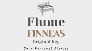 Flume  FINNEAS Original Key Karaoke  Piano Instrumental Cover with Lyrics [upl. by Turk]