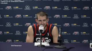 111024 Capital City GoGo vs Greensboro Swarm  Full Postgame Press Conference [upl. by Doowyah833]