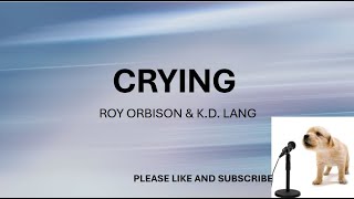 CRYING BY ROY ORBISON amp KD LANG​ LYRICS [upl. by Mallis]