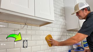 How To Install a PERFECT Tile Backsplash All Materials Tools and Prices Included [upl. by Igenia]