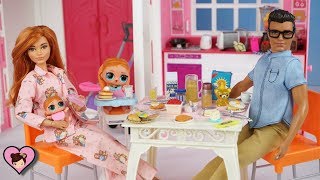 Barbie Doll Family LOL Surprise Baby Morning Routine  Toddler Bedroom and Baby Nursery [upl. by Darice32]