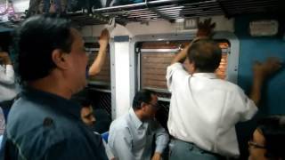 Mumbai local train travellers singing song in local train [upl. by Leirda]