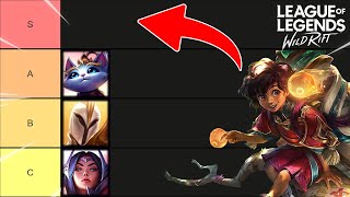 WILD RIFT Tier List Patch 52d  MILIO RELEASE  KAYLE REWORK [upl. by Ailuy]