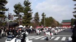 【京都府警察年頭視閲式】車両部隊行進 Kyoto Prefectural Police [upl. by Monagan]