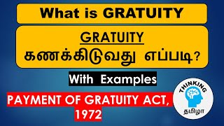 Gratuity explained in Tamil  how to calculate Gratuity [upl. by Aitra]