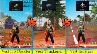 VEST HP BOOSTER VS VEST THICKENER VS VEST ENLARGER DAMAGE TEST IN FREE FIRE  MAMPI FF OFFICIAL [upl. by Akined]