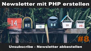 Einfachen Newsletter erstellen mit PHP  Newsletter abbestellen unsubscribe 8 [upl. by Mazel]