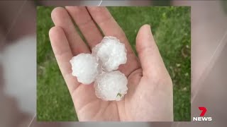 Large Hailstones in Brisbane 2024 [upl. by Sauls615]