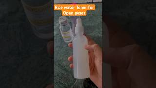 Rice Water Toner for Open Poses at Home  Homemade Rice Toner skincare beautytips [upl. by Shull865]