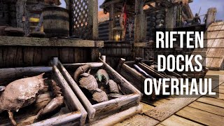 Skyrim Mods Riften Docks Overhaul SSE [upl. by Haisa308]