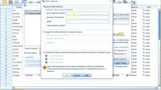 SPSS  Binning using Visual binning [upl. by Eissoj]