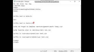 htmlFormatting Text [upl. by Ecitnerp]