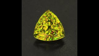 Green Trilliant Cut Sphene Gemstone 346 Carats [upl. by Kin232]