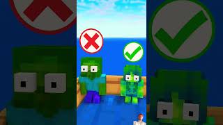 Monkeys 🐒 Save Baby Zombie minecraft animation minecraftanimation minecraftmemes minecraftrun [upl. by Yrrab]