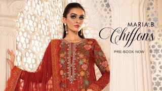 MariaB Chiffon Collection 2022  MariaB Luxury Chiffon Unstitched Collection 2022 [upl. by Mikey]