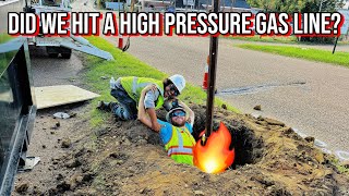 DRILLING NEAR DANGEROUS HIGH PRESSURE GAS LINES [upl. by Witherspoon]