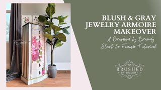 Blush and Gray Blended jewelry armoire makeover [upl. by Ayihsa305]