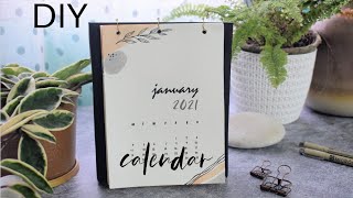 How to make desk calendar DIY calendar 2021 [upl. by Hung701]