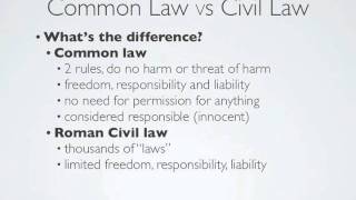 QuestionsCommon Law vs Civil Law [upl. by Ilam530]