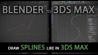 Blender  Draw Splines like in 3Ds Max [upl. by Rabkin]