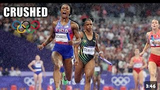 Watch USA Destroy Jamaica In Women 4x100m Relay Final [upl. by Jer870]