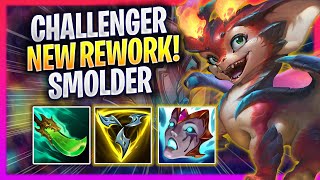 KOREAN CHALLENGER TRIES SMOLDER WITH NEW REWORK  Korean Challenger Plays Smolder ADC vs Kogmaw [upl. by Nida]