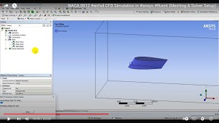 NACA 0012 airfoil CFD Simulation in ansys fluent Meshing amp Solver Setup [upl. by Alida989]