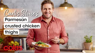 Curtis Stone’s Parmesan Crusted Chicken Thighs  Cooking with Curtis Stone  Coles [upl. by Turley340]